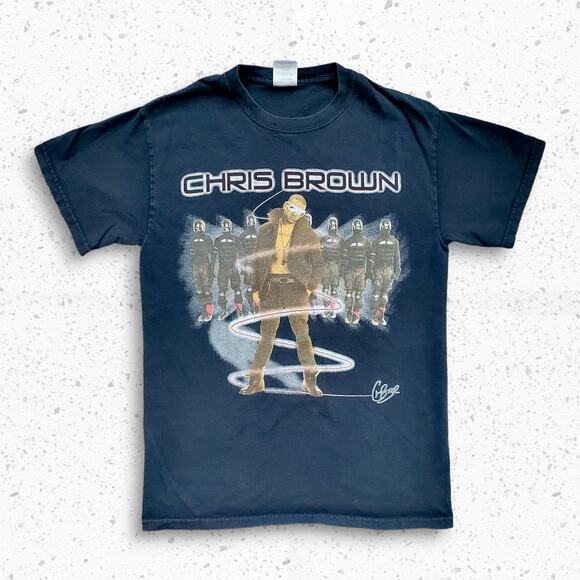 VTG Early Y2k Singer Chris Brown Tshirt Sz Small - Picture 1 of 4